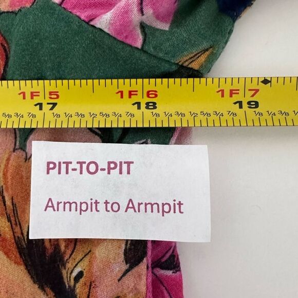 ZARA TRF Collection Kelly Green Floral Button down Long Sleeve size S - Picture 8 of 10